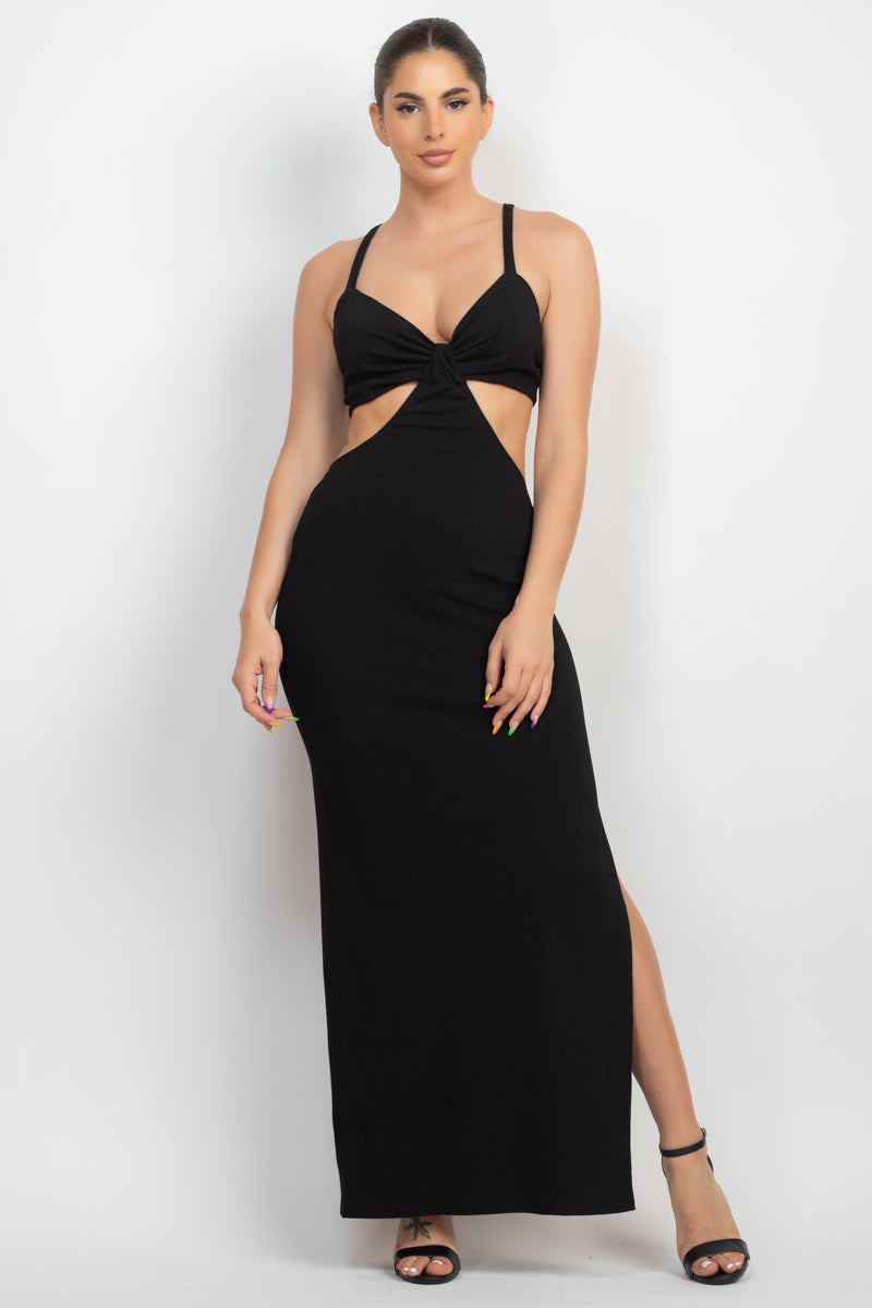 Women's Cutouts Side Slit Maxi Dress