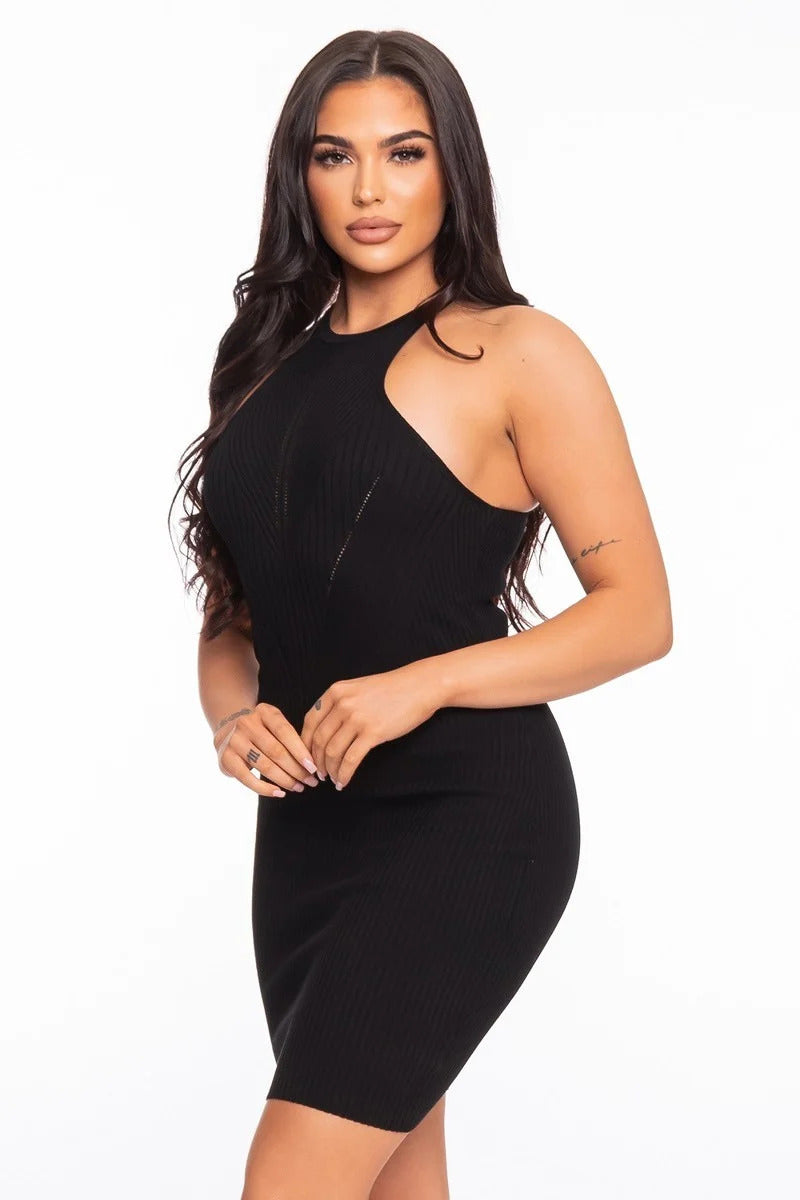 Women's Varigated Rib Sleeveless Dress
