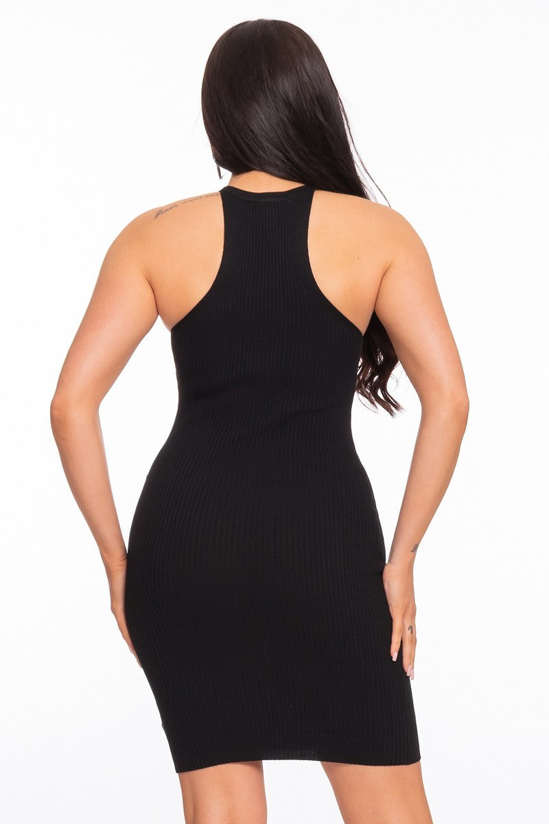 Women's Varigated Rib Sleeveless Dress