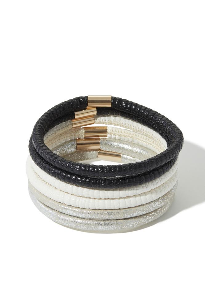 Women's Multi Pu Bracelet Set (6 Pc)