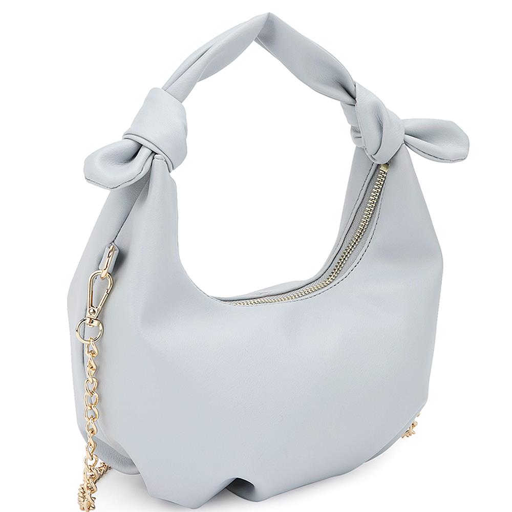 Women's Smooth Round Handle Zipper Bag