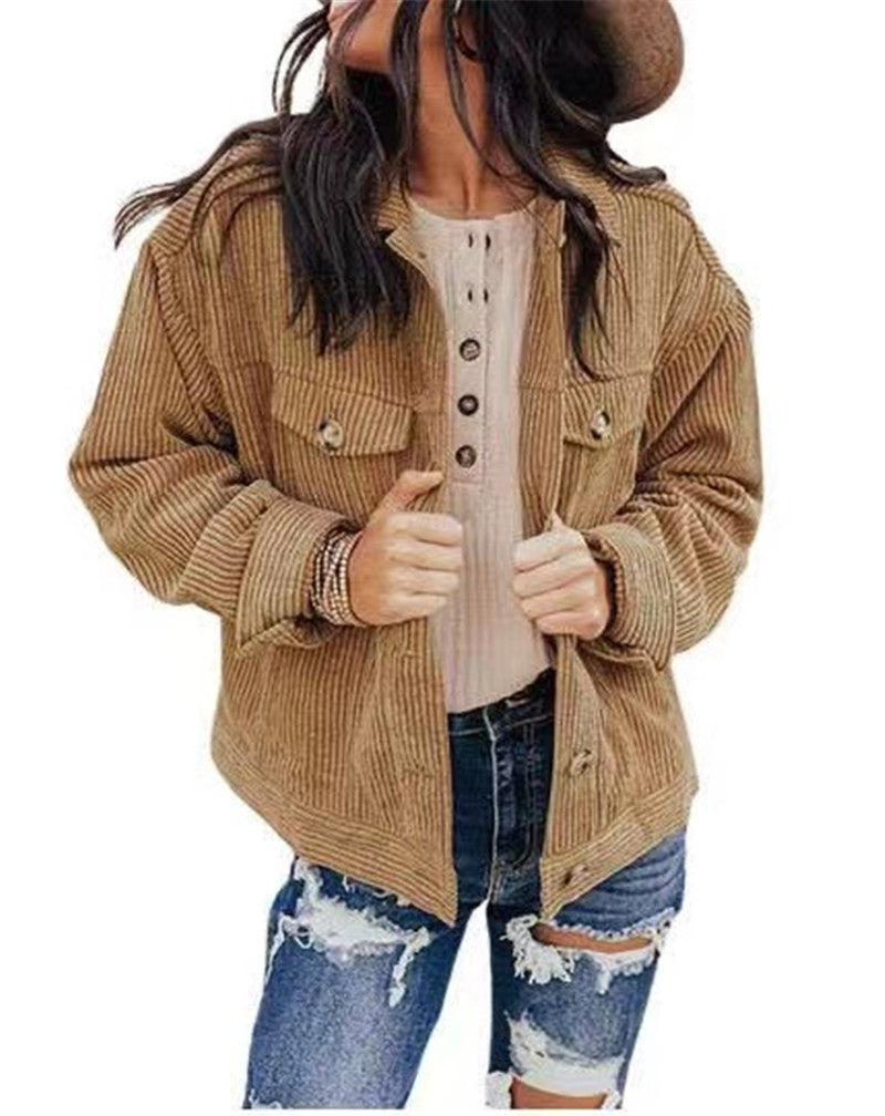 Women's Solid Color Loose Ding Heart Velvet Jacket
