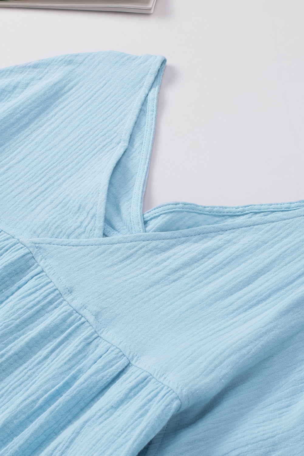 Women's Dropped Shoulder V-Neck Blouse