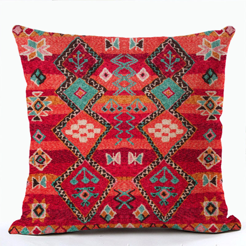 Bohemian Print Pillowcase Ethnic Style Pillows