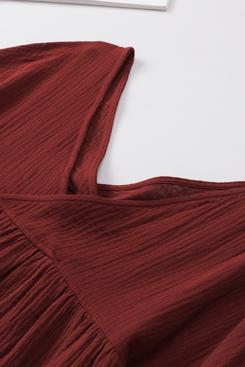 Women's Dropped Shoulder V-Neck Blouse