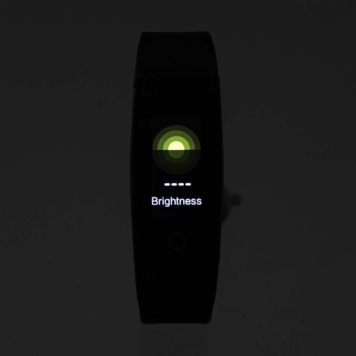 Men's Black IP67 Waterpoof Heart Rate Sleep Monitor Brightness Control USB Charging Smart Watch