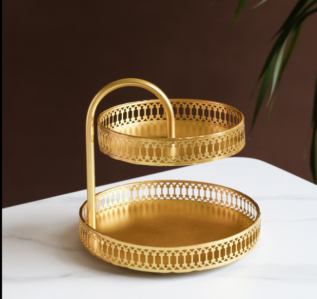 Pastry Tray Storage Tray Double Layer Creative Personality Fashion Living Room Household