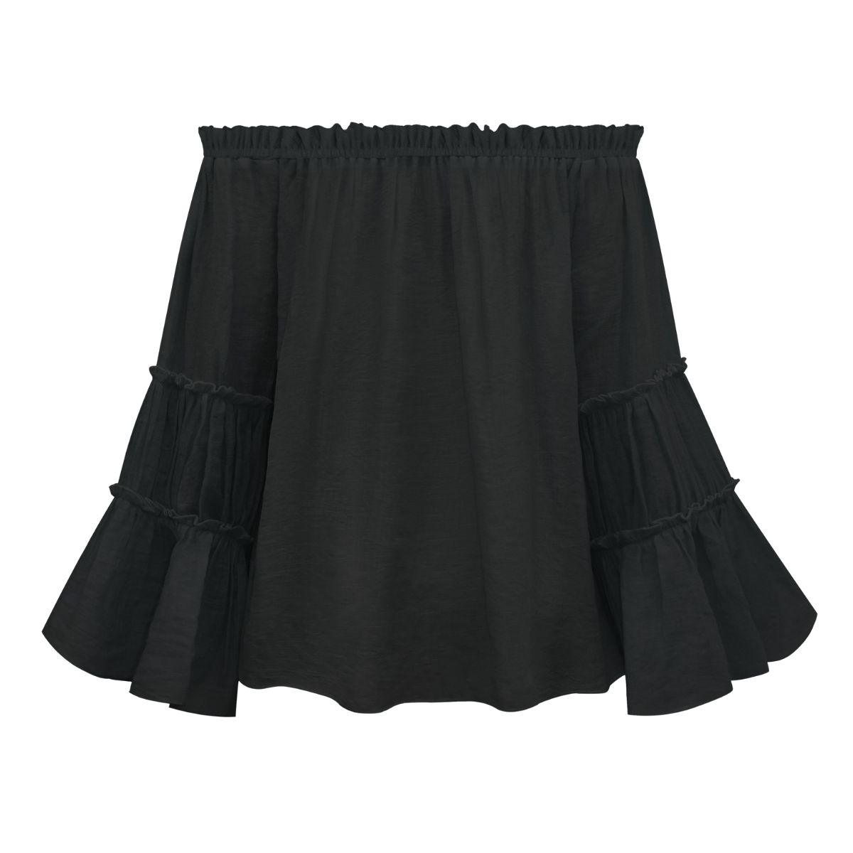 Women's Off-Shoulder Frill Trim Blouse