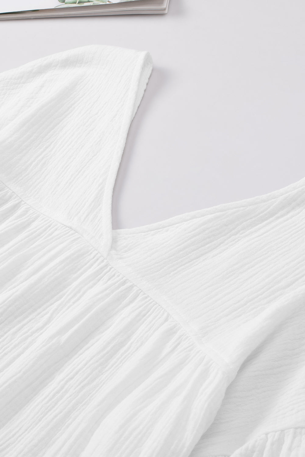 Women's Dropped Shoulder V-Neck Blouse