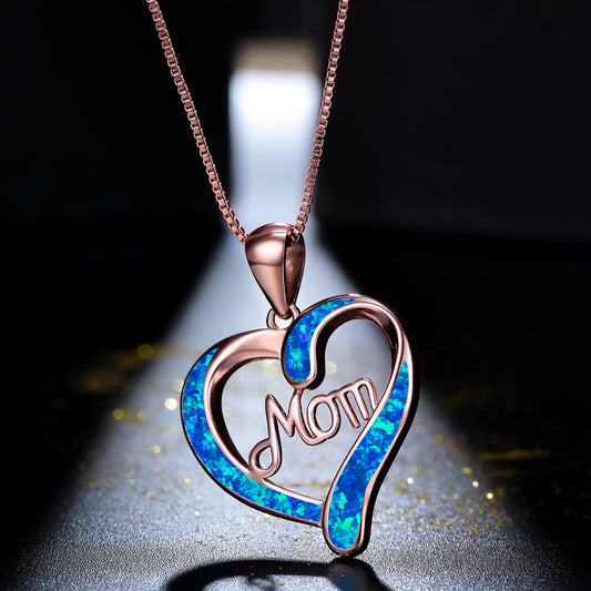 SALE! Women's Love-shaped Mom Letter Pendant Necklace Mother's Day Gift Jewelry