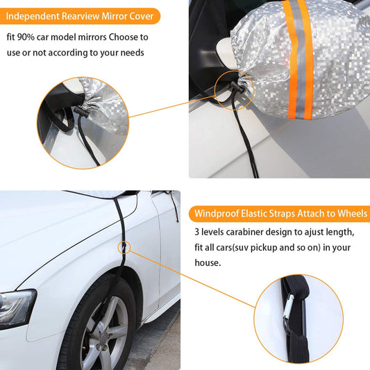 Car Window Cover Ice and Snow Cover for Car with 4 Strong Magnets Edge Suitable Most Cars, SUV