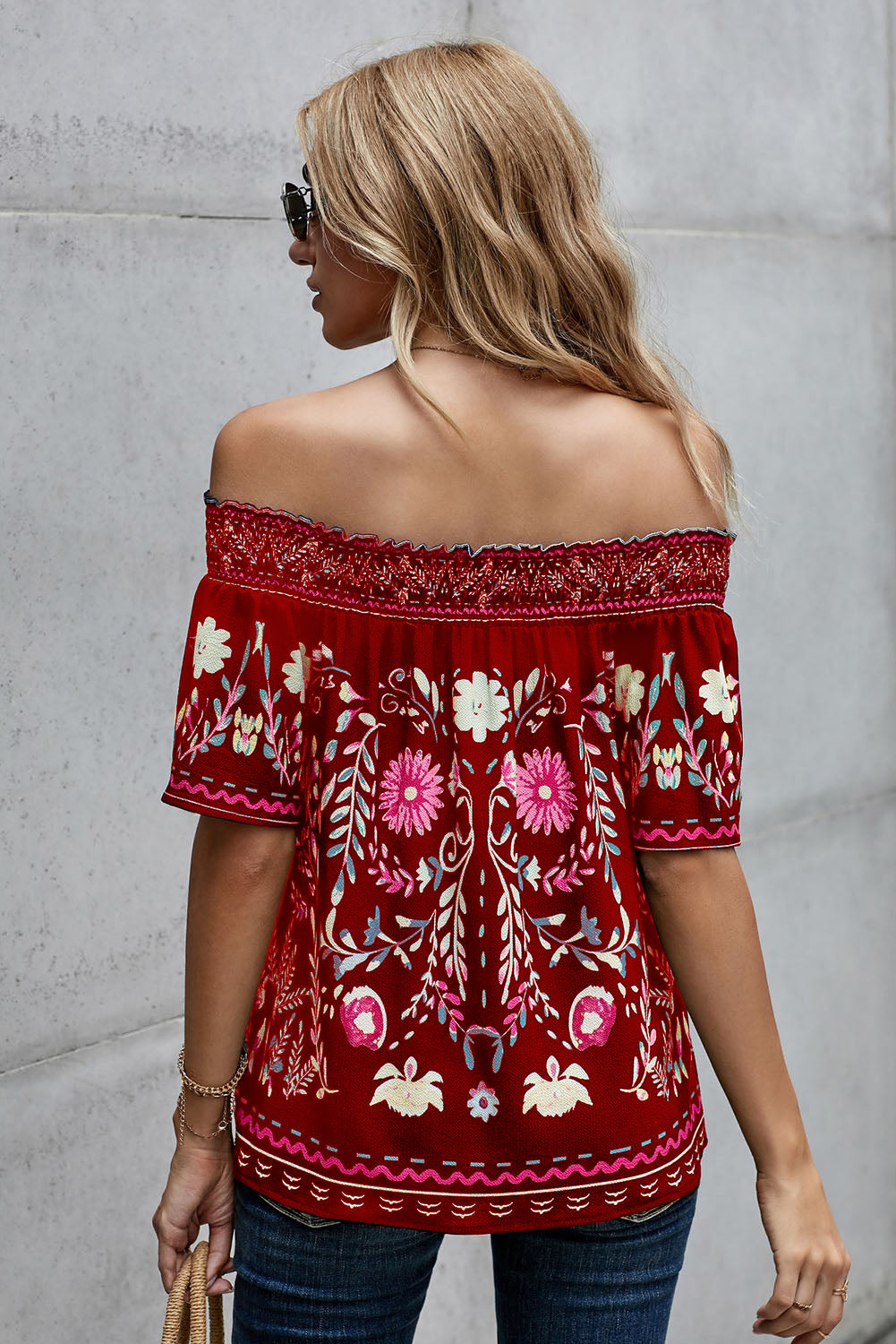 Women's Floral Off-Shoulder Blouse (M Sold Out)