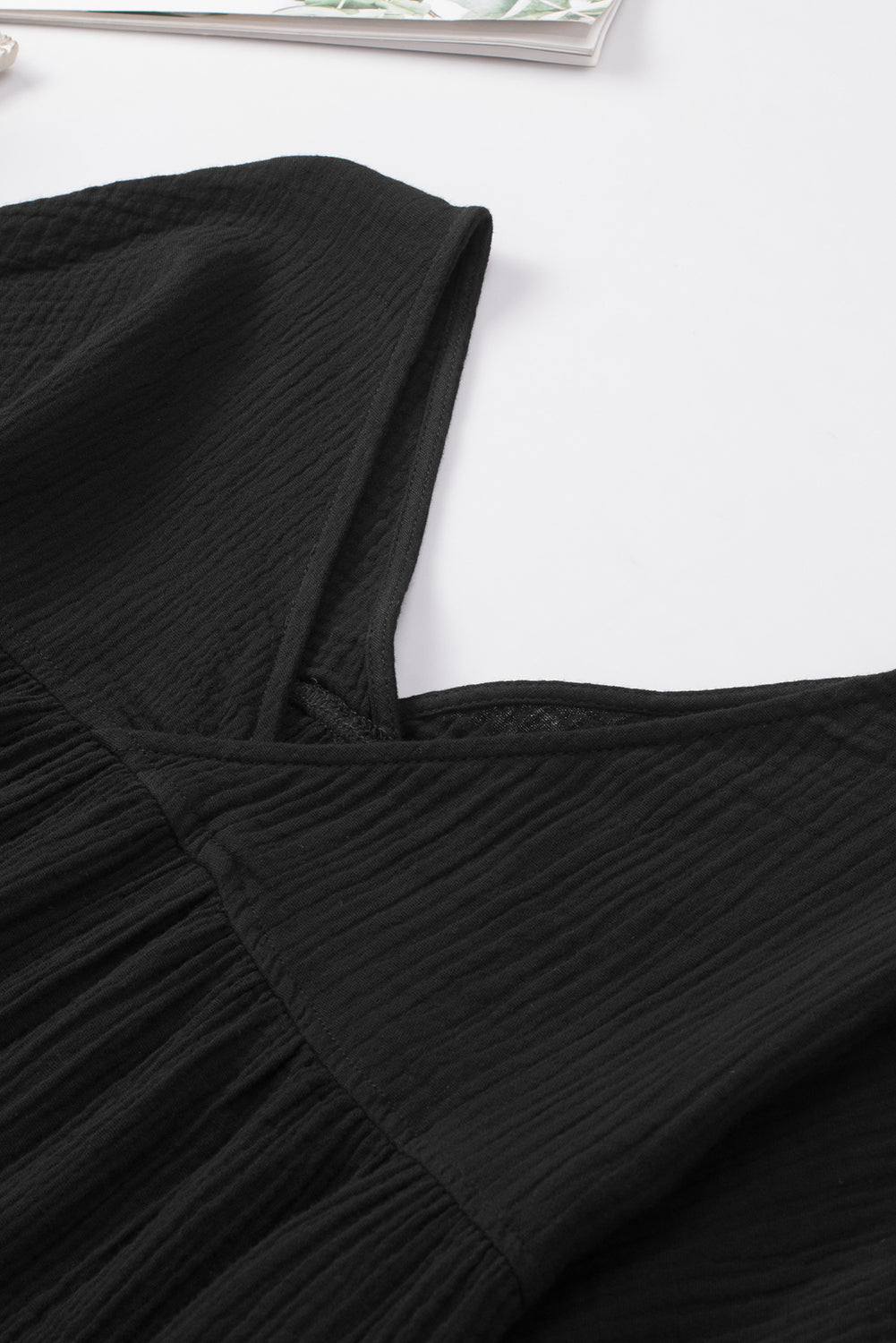 Women's Dropped Shoulder V-Neck Blouse