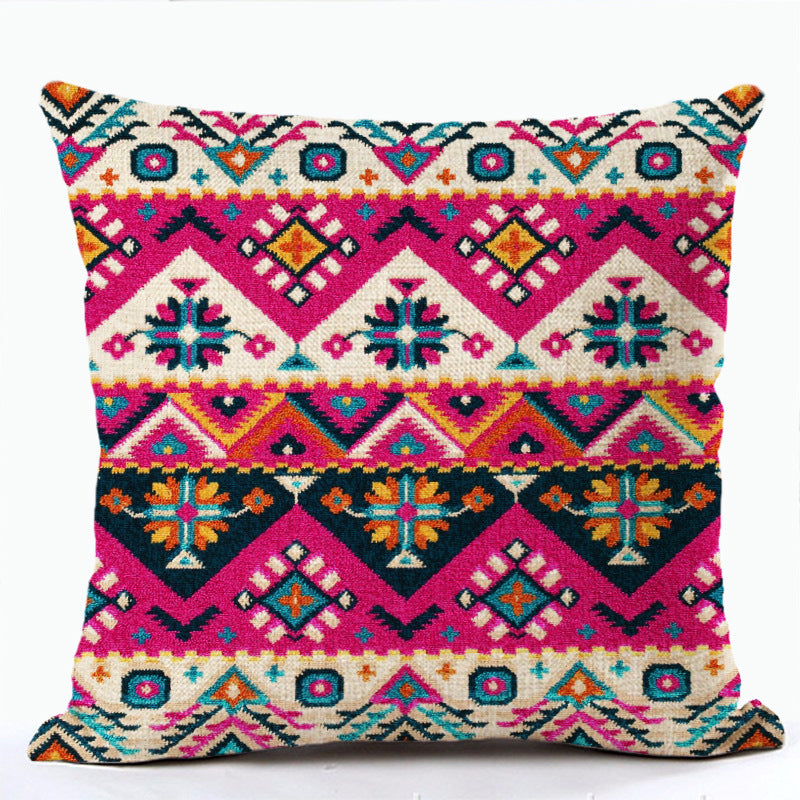 Bohemian Print Pillowcase Ethnic Style Pillows