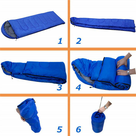 Unisex Waterproof 210x75CM Sleeping Bag Single Person for Outdoor Hiking Camping Warm Soft with Home Suit Case
