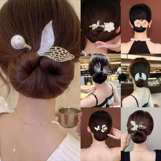 Hair Curler Fish Tail Elegant Flower Easy Bun Maker
