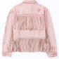 Women's Retro Cowboy Denim Tassel Jacket