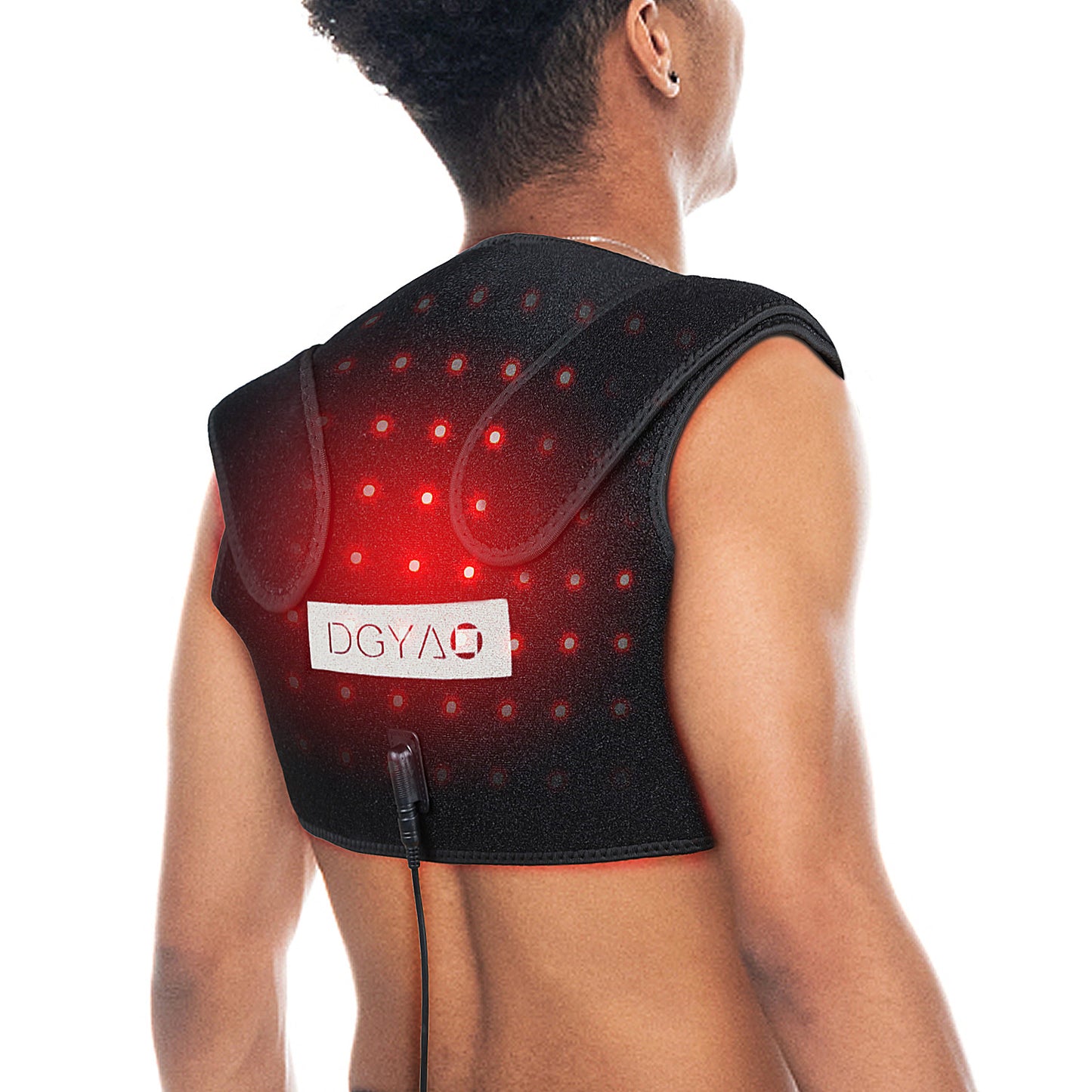 LED Neoprene Velvet Infrared Light Pain Relief Timing Back Shoulder Regenerator