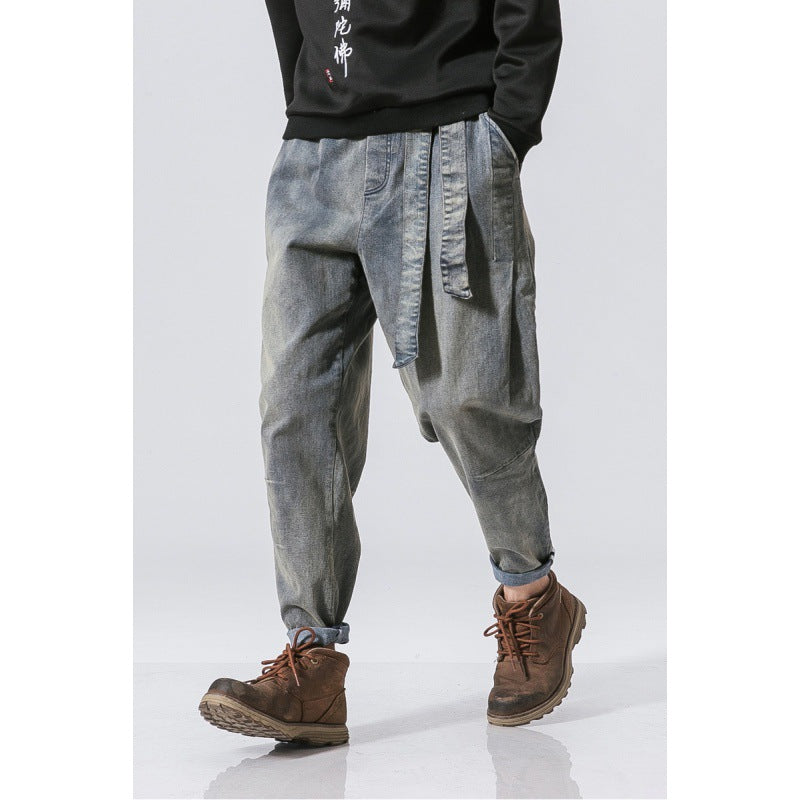 Men's Retro Loose Denim Trousers