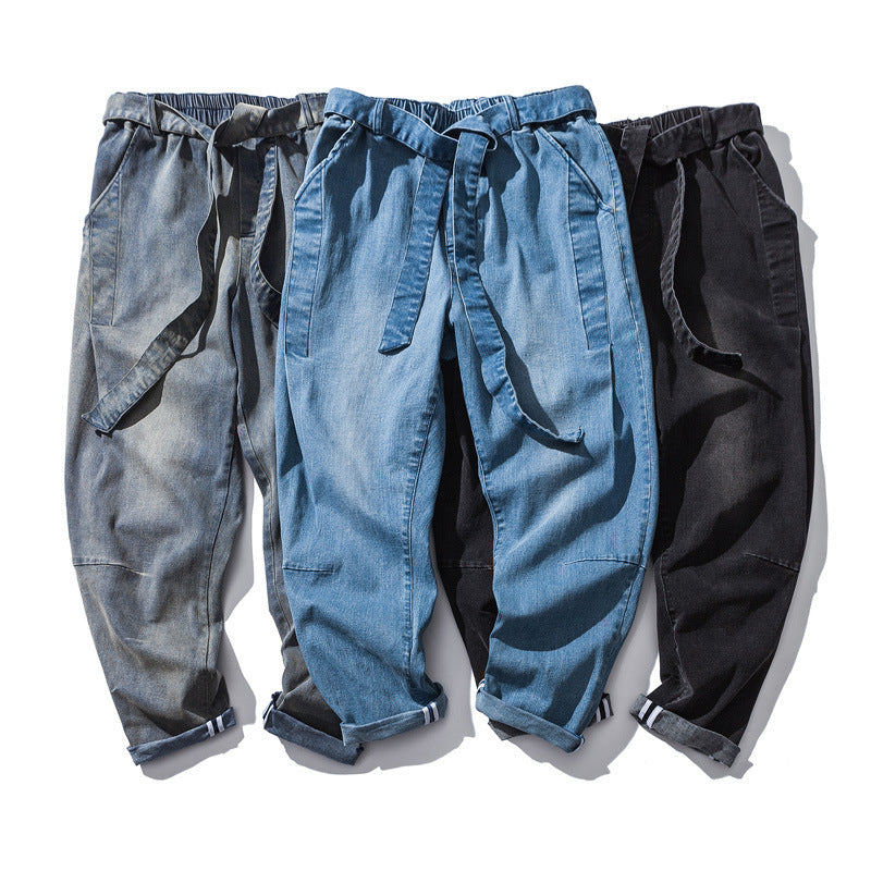 Men's Retro Loose Denim Trousers