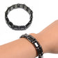 Health care Black healf moon magnetic black stone magnetic therapy slimming Bracelet Weight Loss Round Black Stone Bracelets