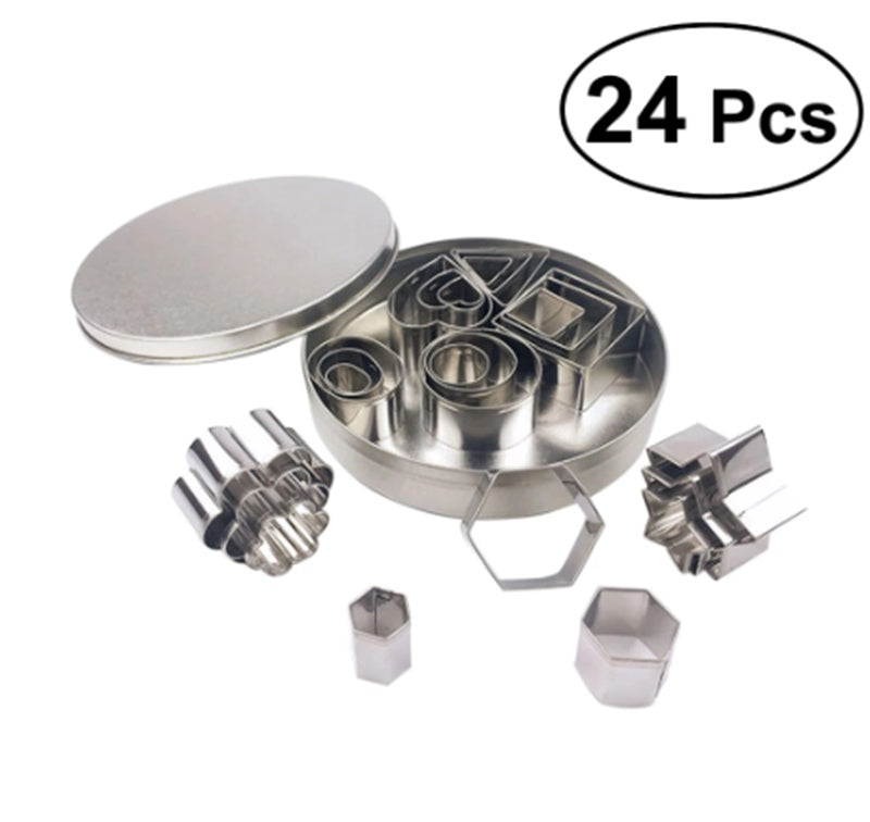 Stainless Steel 24-Piece Biscuit Mold Kitchen Tool