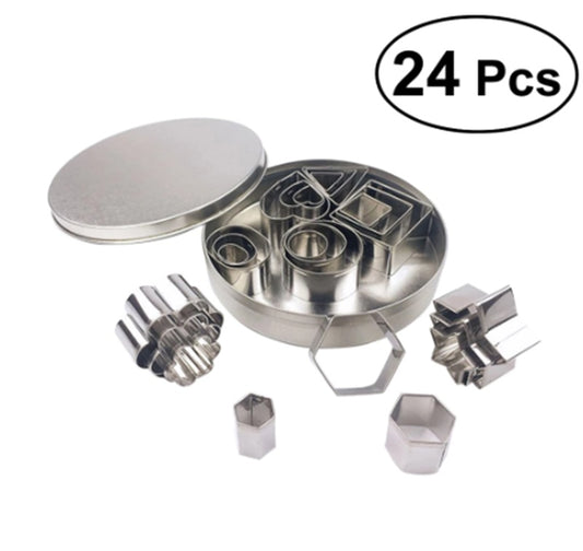 Stainless Steel 24-Piece Biscuit Mold Kitchen Tool