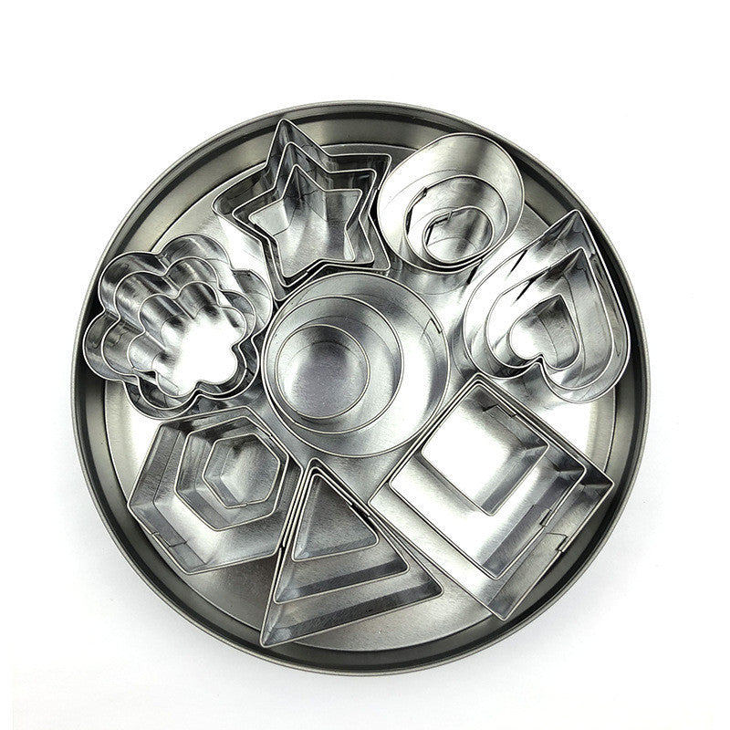 Stainless Steel 24-Piece Biscuit Mold Kitchen Tool