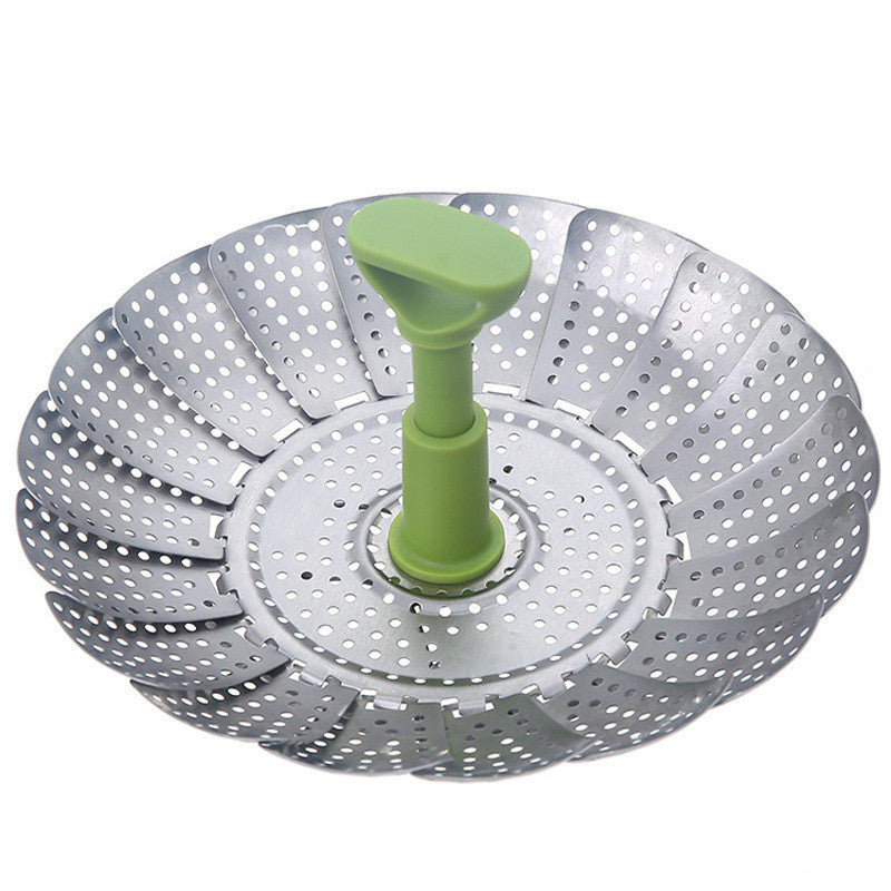 Stainless steel folding steamer