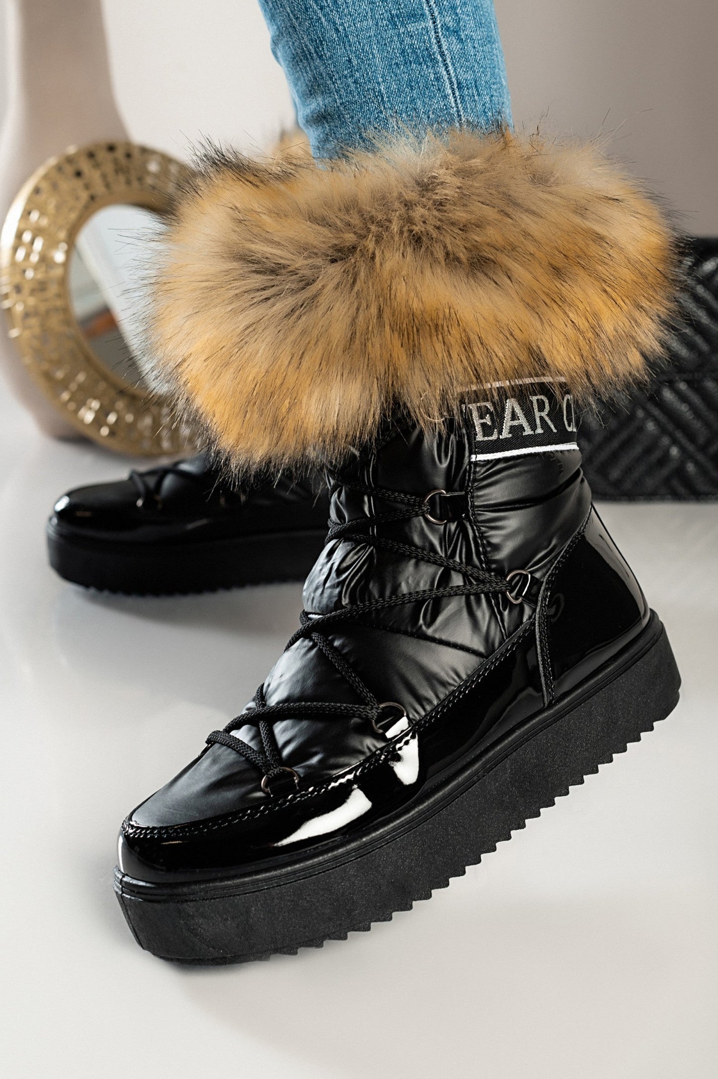 Women's Sutera Faux Fur Ankle Boots Black