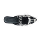 London Rag MARIANA WOVEN FLAT MULES WITH TASSELS