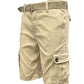 Weiv Mens Belted Cargo Shorts with Belt