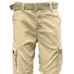 Weiv Mens Belted Cargo Shorts with Belt