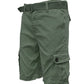 Weiv Mens Belted Cargo Shorts with Belt