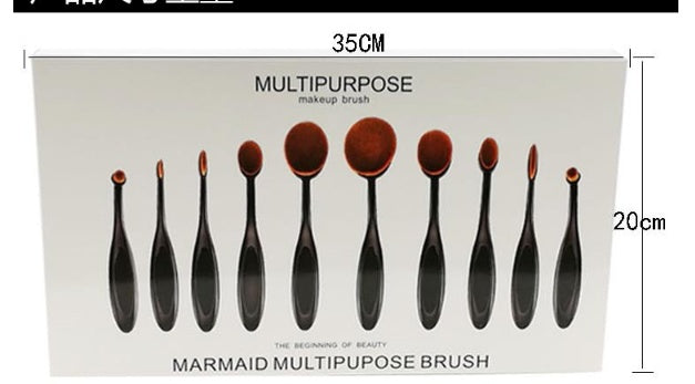 High Quality Cosmetic Brush Set With 10 Toothbrushes