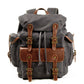 Unisex Multi Pocket Canvas Bag Travel Backpack
