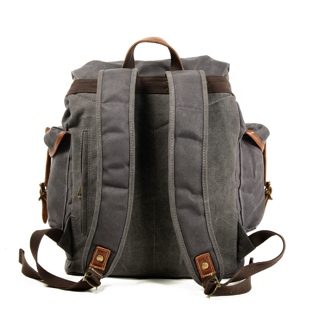 Unisex Multi Pocket Canvas Bag Travel Backpack