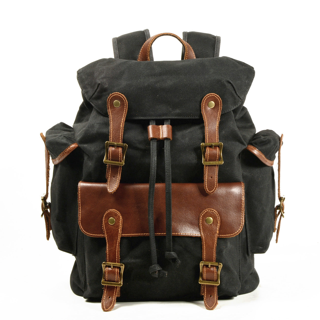 Unisex Multi Pocket Canvas Bag Travel Backpack