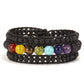 Natural Stone Seven Chakra Hand-woven Slipknot Bracelet