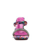 KRYPTON Clear Block Heeled Marble Print Slides