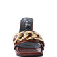 PLAYDOLL METAL CHAIN DETAIL BLOCK HEEL SANDAL