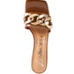 PLAYDOLL METAL CHAIN DETAIL BLOCK HEEL SANDAL
