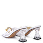 Women's WANDY CLEAR HEEL CHAIN DETAIL SANDALS
