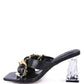 Women's WANDY CLEAR HEEL CHAIN DETAIL SANDALS