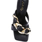 Women's WANDY CLEAR HEEL CHAIN DETAIL SANDALS
