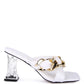 Women's WANDY CLEAR HEEL CHAIN DETAIL SANDALS