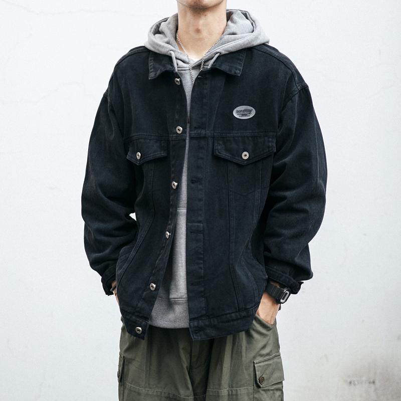 Men's Hooded Casual Retro Denim Jacket