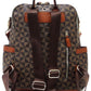 Women's PM Monogram Striped Convertible Backpack