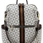 Women's PM Monogram Striped Convertible Backpack