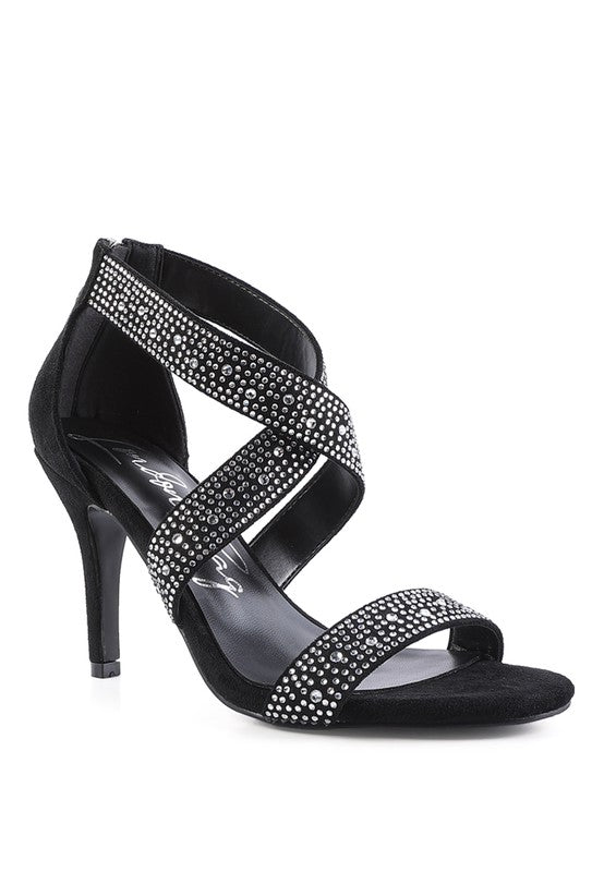 Women's QUEEN BEE Rhinestone High Heeled Sandal